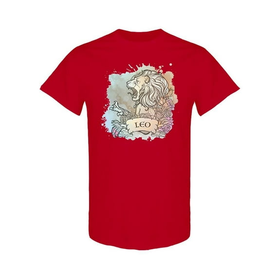 Zodiac Sign Of Leo Design T-Shirt Men -Image by Shutterstock, Male Small