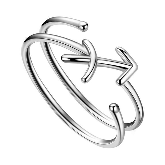 Zodiac Sign Sagittarius Ring 925 Sterling Silver Adjustable Rings for Women November December Birthday Gifts Astrology Constellation Jewelry Juwaliy
