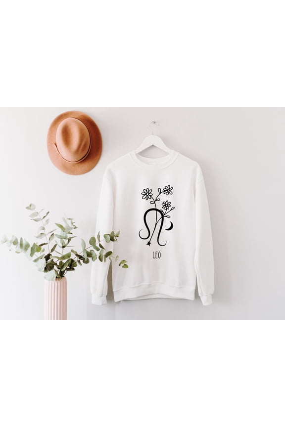 Zodiac Sign Sweatshirt: Floral Astrology
