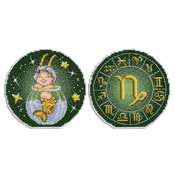 Plastic Canvas Zodiac Sign Capricorn - Counted Cross-Stitch Double-Sided kit on The Plastic Canvas. MP Studia SR-704