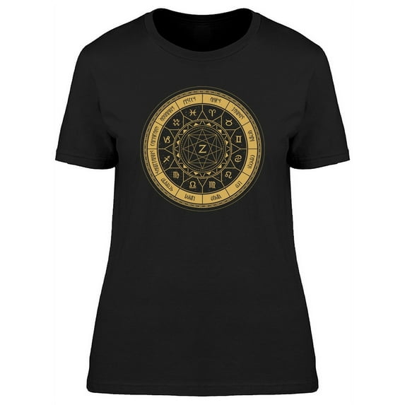 Zodiac Signs Circle Logo Graphic Tee Women's -Image by Shutterstock