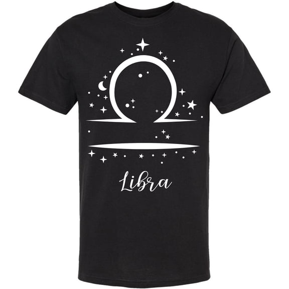 Zodiac Signs Printed Short Sleeve T-Shirt | 100% Cotton Crewneck 12 Astrology Designs Tee Shirt | Horoscope Symbols Tees for Men & Women, Black