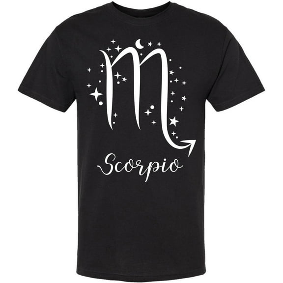 Zodiac Signs Printed Short Sleeve T-Shirt | 100% Cotton Crewneck 12 Astrology Designs Tee Shirt | Horoscope Symbols Tees for Men & Women, Black