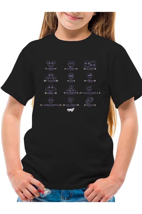 Zodiac Smiley Signs - Astrological Horoscope Emoji Youth's T-shirt
