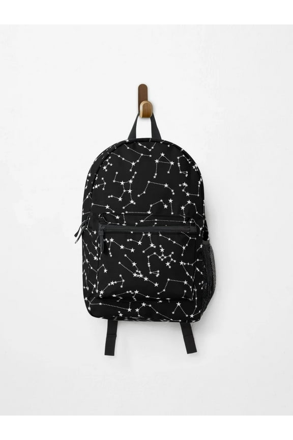 Zodiac Star Constellations Pattern Backpack, Back To School Backpack