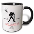 thumbnail image 1 of 3drose, Zodiac Symbol Aquarius on White Background, 11oz Two-tone Black Mug, 1 of 6