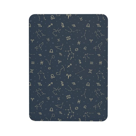 Zodiac Symbols Star Constellation Rectangular Refrigerator Magnet, Soft Magnetic Fridge Magnet for Home, Office, Locker Decor