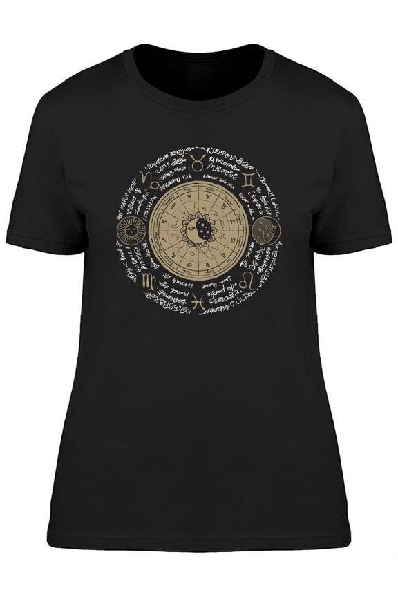 Zodiac Symbols Sun Moon Logo Tee Women's -Image by Shutterstock