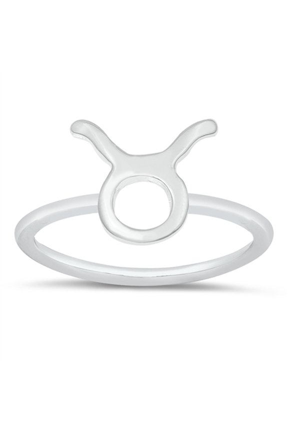 Zodiac Taurus Ring .925 Sterling Silver Band Jewelry Female Male Unisex Size 4