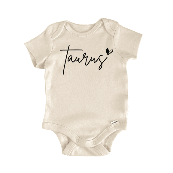 Zodiac Taurus Script - Baby Bodysuit