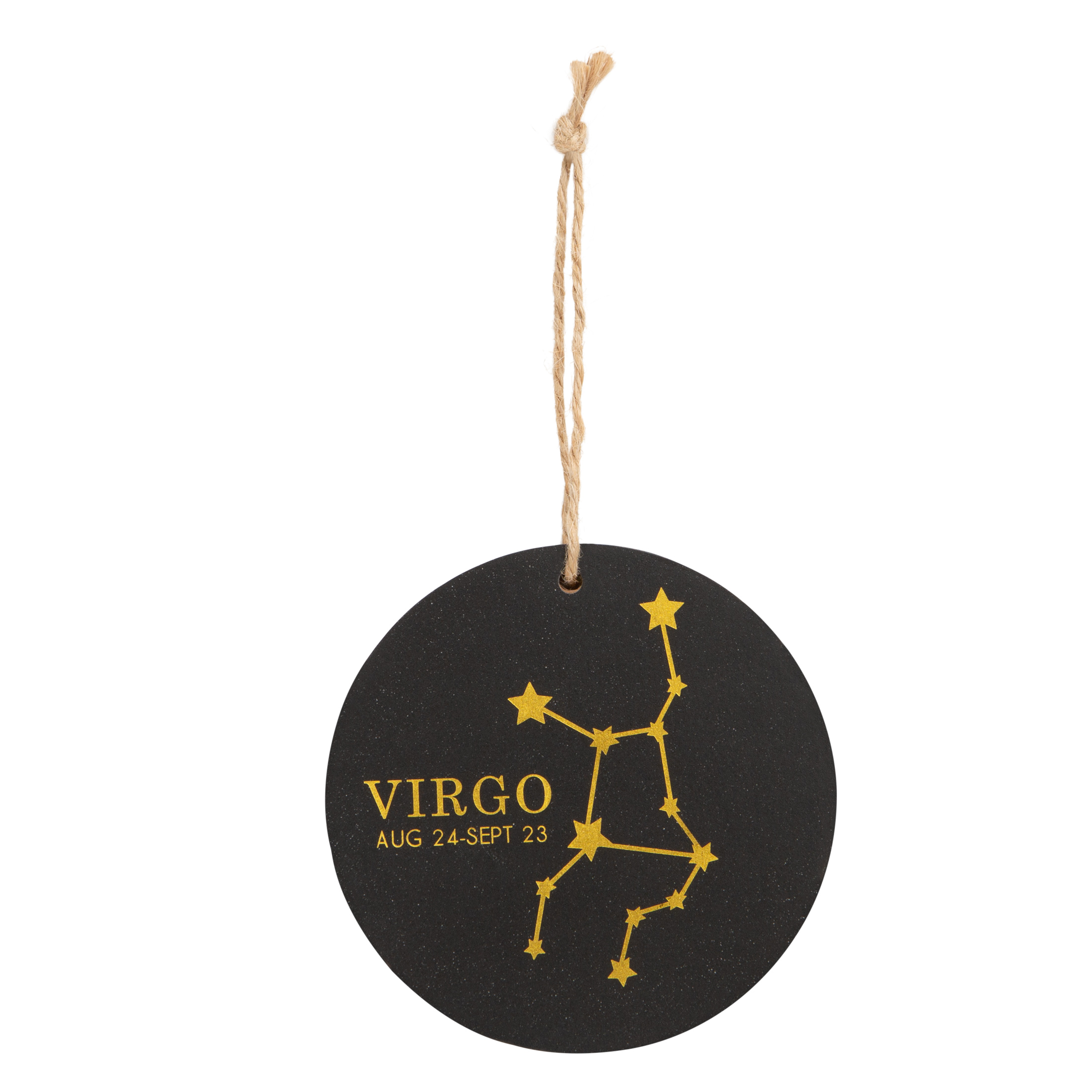 Zodiac Virgo Ornament, Black/Gold, 3.5", by Holiday Time