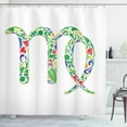 thumbnail image 1 of Zodiac Virgo Shower Curtain, Floral Symbol with Blossoms and Green Leaves Artistic and Colorful Ornaments, Fabric Bathroom Set with Hooks, 69W X 70L Inches, Multicolor, by Ambesonne, 1 of 3