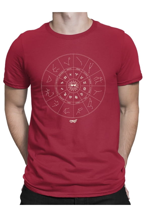 Zodiac Wheel Emoji - Astrology Horoscope Constellation Men's T-shirt