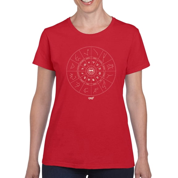Zodiac Wheel Emoji - Astrology Horoscope Constellation Women's T-shirt