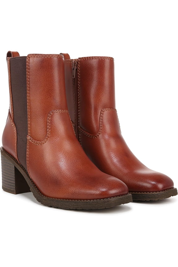 Women's Claret Block Heel Bootie Brown 8M