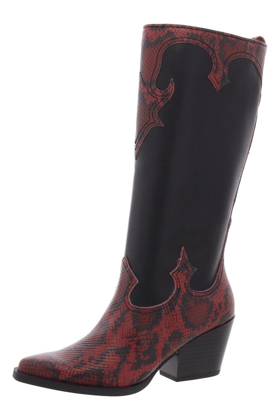 Womens Dawson Faux Faux Leather Knee-High Boots
