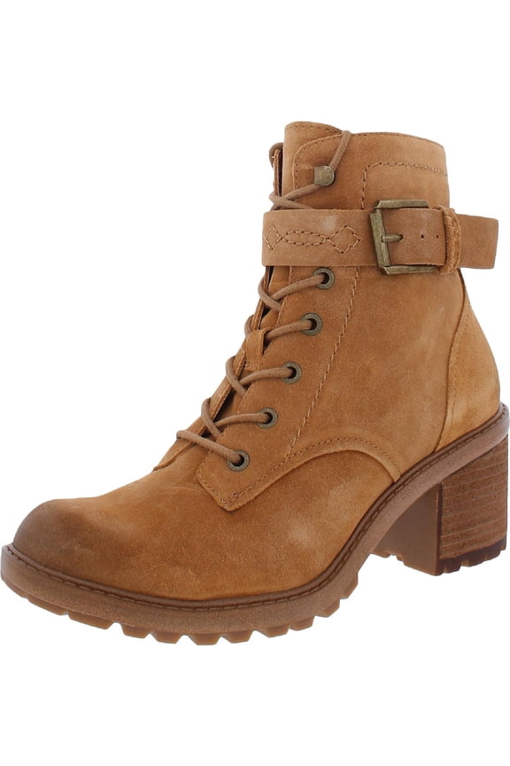 Womens Gemma Suede Booties Combat & Lace-up Boots