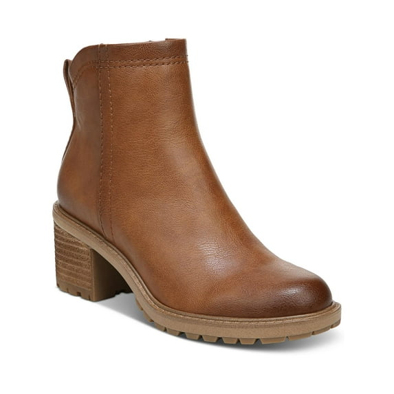 Zodiac Womens Greyson Faux Leather Lugged Sole Ankle Boots