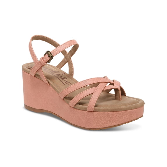 Zodiac Womens Rita Strappy Buckle Wedge Sandals
