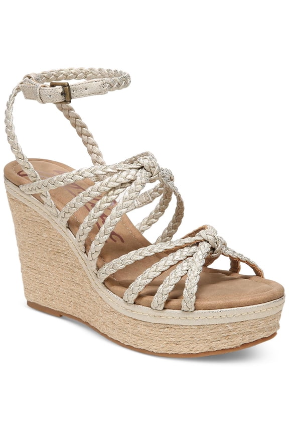 Womens Shana Faux Suede Slingback Wedge Sandals
