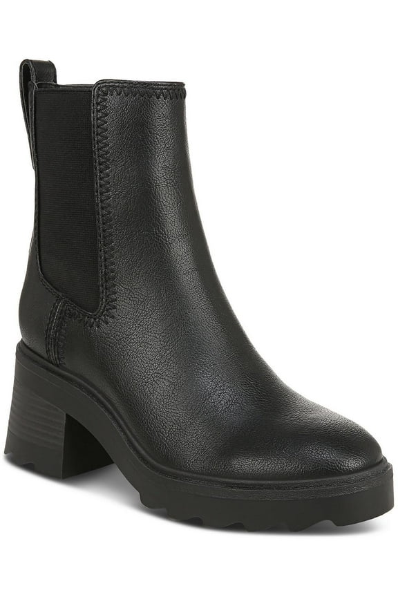 Womens Teresa Faux Leather Chelsea Booties