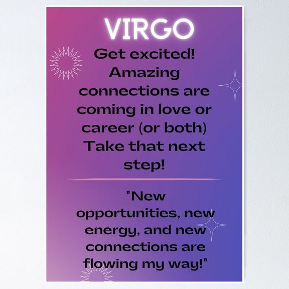 Zodiac motivational quotes for Virgo UNFRAMED Poster, 12x18