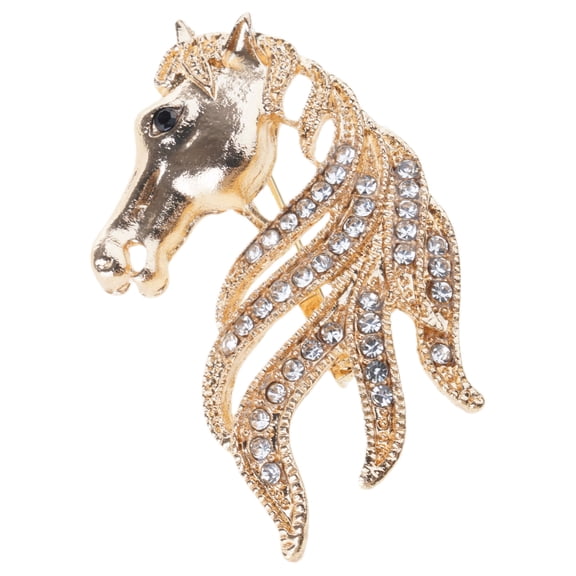 Zodiacs Themed Equestrian Chest Pin Alloy Craftsmanship Badge Delicate Addition To Modern Women’s Styles