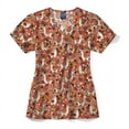 thumbnail image 1 of Zoe+Chloe Performance V-Neck Print Scrub Top, 1 of 1