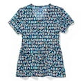 thumbnail image 1 of Zoe+Chloe V-Neck Border Print Scrub Top, 1 of 1