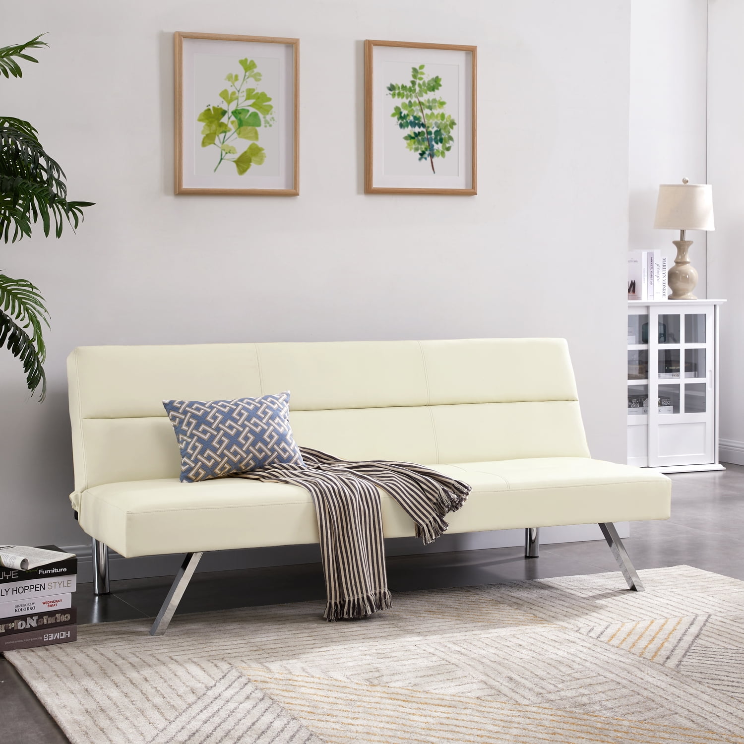 Zoe Convertible Folding Futon Sofa Bed by Naomi Home Color Black