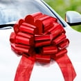 thumbnail image 1 of Zoe Deco 18 inch Giant Red Metallic Polypropylene Car Gift Bow (US Company), 1 of 7