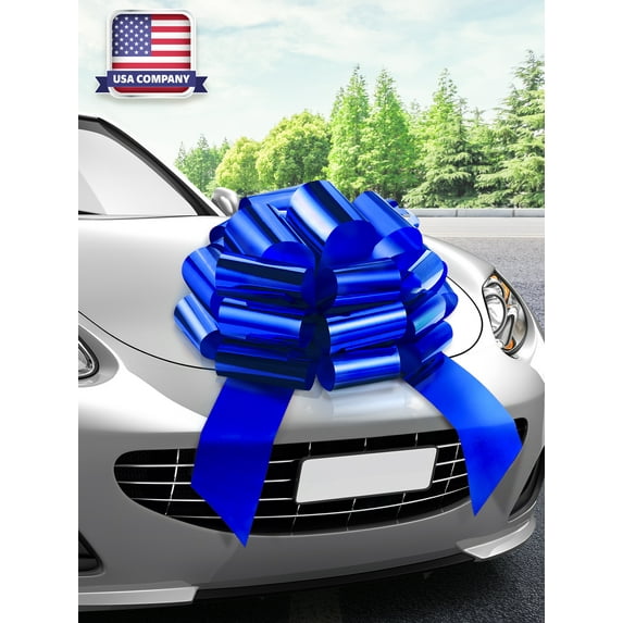 Zoe Deco 23 inch Giant Blue Car Gift Bow (US Company)