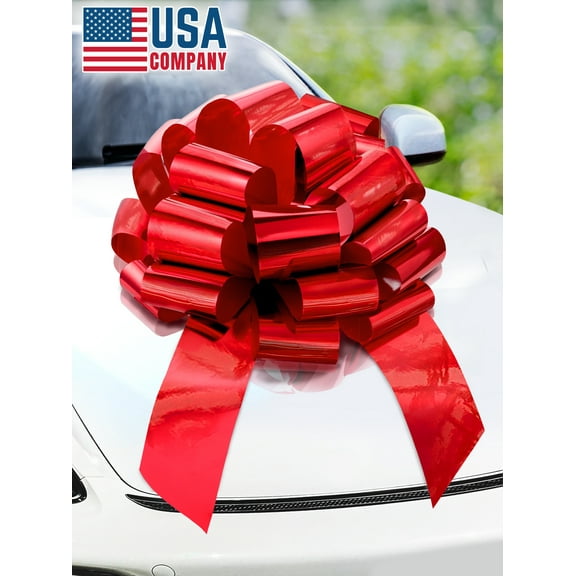 Zoe Deco 23 inch Giant Round Red Car Gift Bow (US Company)