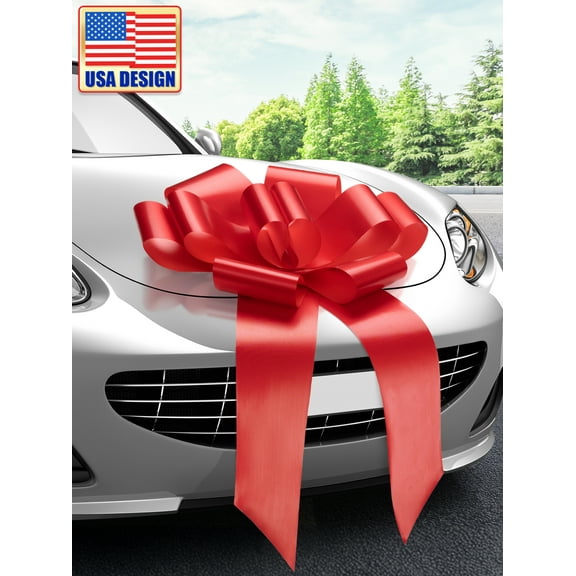 Zoe Deco 23 inch Pre-Assembled Giant Red Butterfly-Shape Car Gift Bow