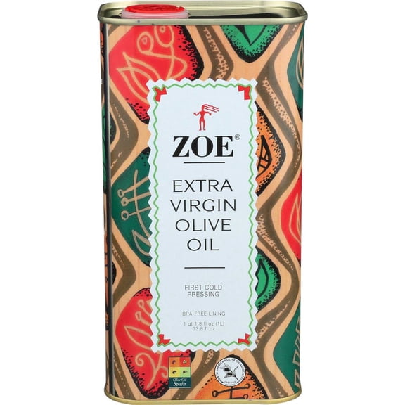 Zoe Diva Select Extra Virgin Olive Oil, 33.8 Ounce Tin -- 6 per Case.