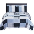 thumbnail image 1 of Zoe Microfiber Twin XL Quilt Sets- 2 Piece Oversized Reversible Printed Coverlets, 1 of 3