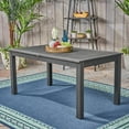 thumbnail image 1 of Zoe Outdoor Expandable Acacia Wood Dining Table, Dark Gray, 1 of 8