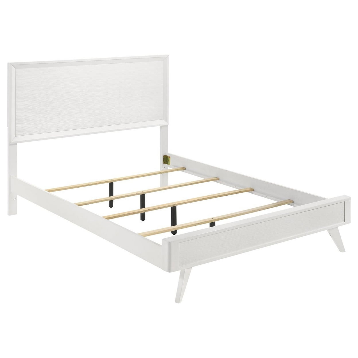 Zoe Platform King Size Bed, Wave Effect Design, 4 Slats, Slant Legs ...