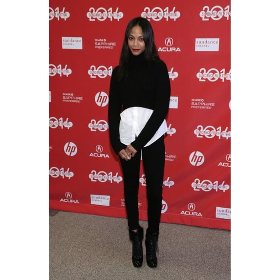 Zoe Saldana At Arrivals For Infinitely Polar Bear Premiere At Sundance Film Festival 2014 The Eccles Theatre Park
