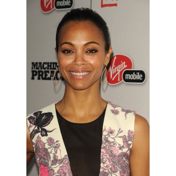 Zoe Saldana At Arrivals For Machine Gun Preacher Benefit Screening Photo Print (8 x 10)