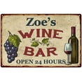 thumbnail image 1 of Zoe's Rustic Wine Bar Sign Wall Décor Kitchen Gift 8 x 12 Matte Finish Metal 108120056004, 1 of 1