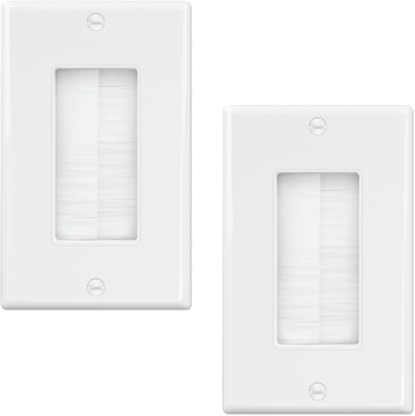 ZoeRax Brush Wall Plate, Cable Pass Through Insert for Low Voltage