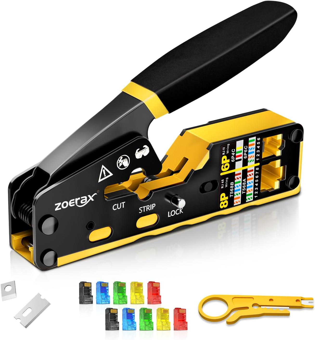 RJ45 crimping tool ethernet cable T568B standard