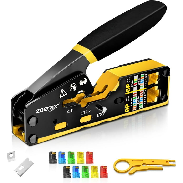 ZoeRax RJ45 Ethernet Crimping Tool for RJ11/RJ12 Standard