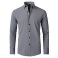 thumbnail image 1 of Zoeecloth Dress Shirts for Muscle Men's Slim Fit Stretch Long &short Sleeve Casual Button down Shirt Simple Business Thin Dress Shirts, 1 of 9