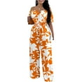 thumbnail image 1 of Zoeecloth Jumpsuits for Women Casual Wide Leg Pants Outfits Summer Loose Bodysuit Waisted A Neckline Overal for Women's S-XL, 1 of 8