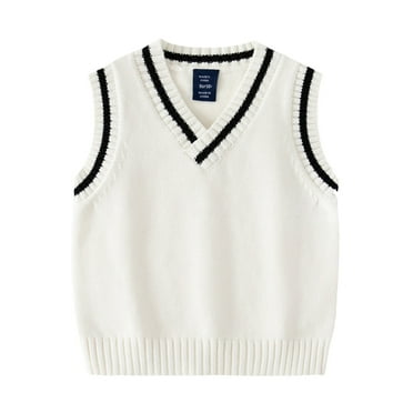 Zoeecloth Kids Toddler Soft knit Vest Boys Casual Sleeveless Jacket V Neck Waistcoat Tops for 2-7 Years Fall Winter
