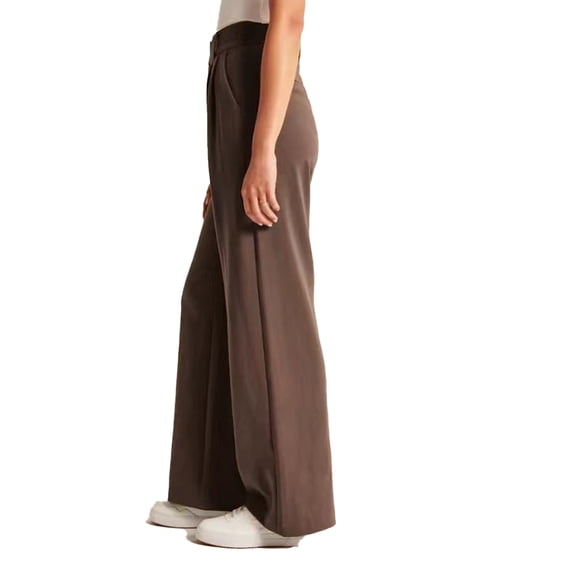 Zoeecloth Lounge Pants for Women's Casual Trouser Lightweight High Waisted Trousers Adjustable Tie Knot Loose Trousers Nine-Point Suit Pants with Pockets S-5XL