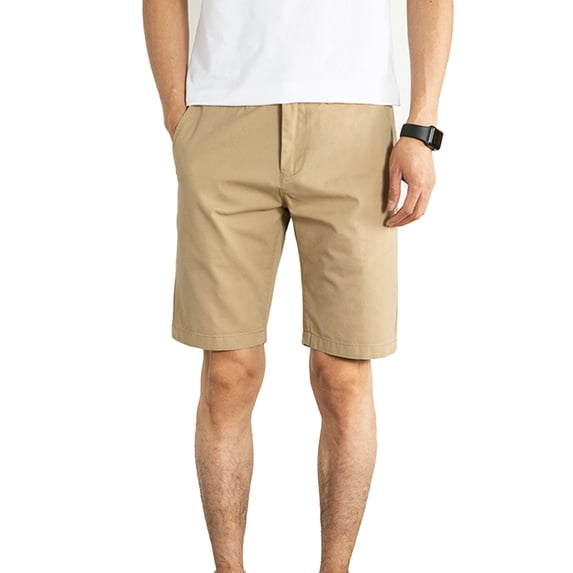 Zoeecloth Men's Cotton Shorts Pants Long Shorts Cargo Shorts 5 Lightweight with Pockets for Workout