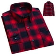 thumbnail image 1 of Zoeecloth Men's Shirt Flannel Shirt Button Down Collar Shirts Cotton Long Sleeve Dress Shirts Cotton Shirt with Pocket, 1 of 9